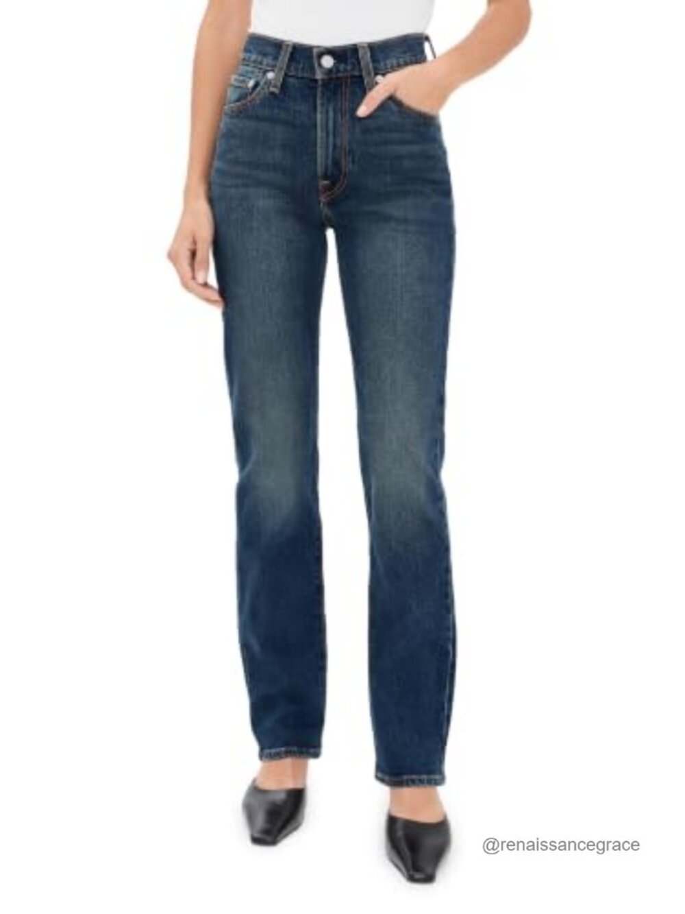 High Rise Slim Jeans Mid-Weight Low Stretch Denim 5-Pocket